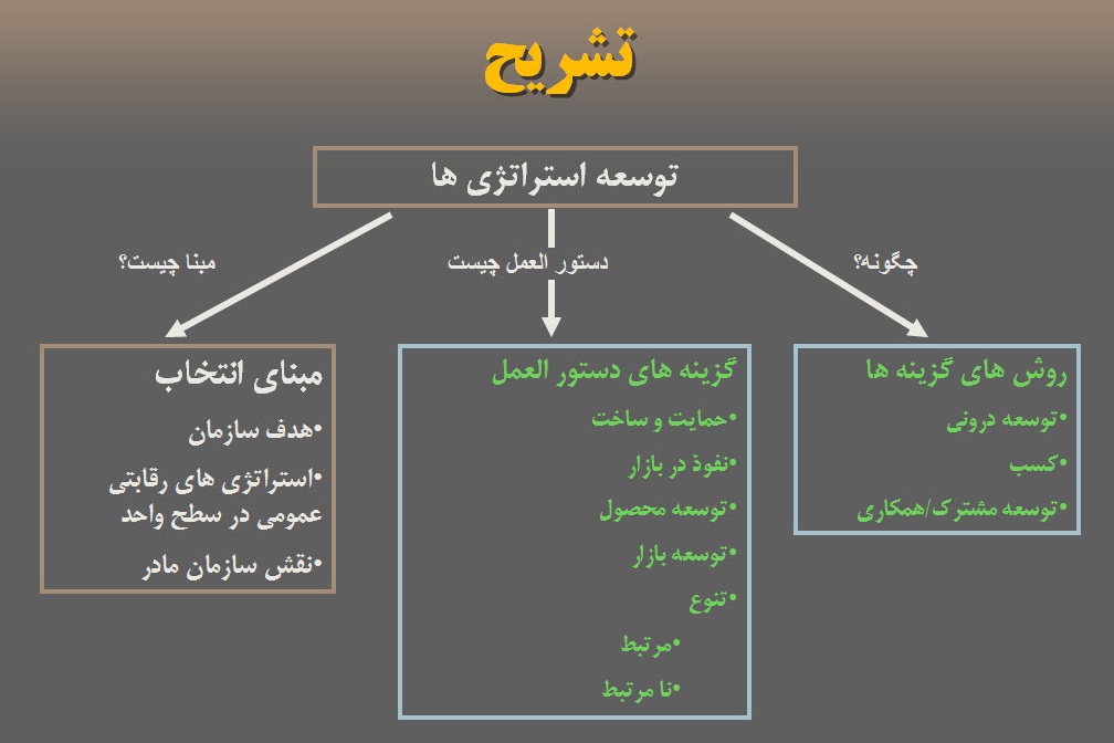 پاورپوینت استراتژی تجاری، پایه و اساس انتخاب استراتژیک